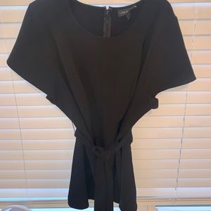 Plus size peplum tie blouse